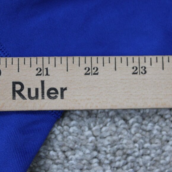 Nike Pro Sweatshirt Mens Large Blue Hyperwarm 1/4 Zip Mock Neck L/S Pullover - Picture 13 of 15